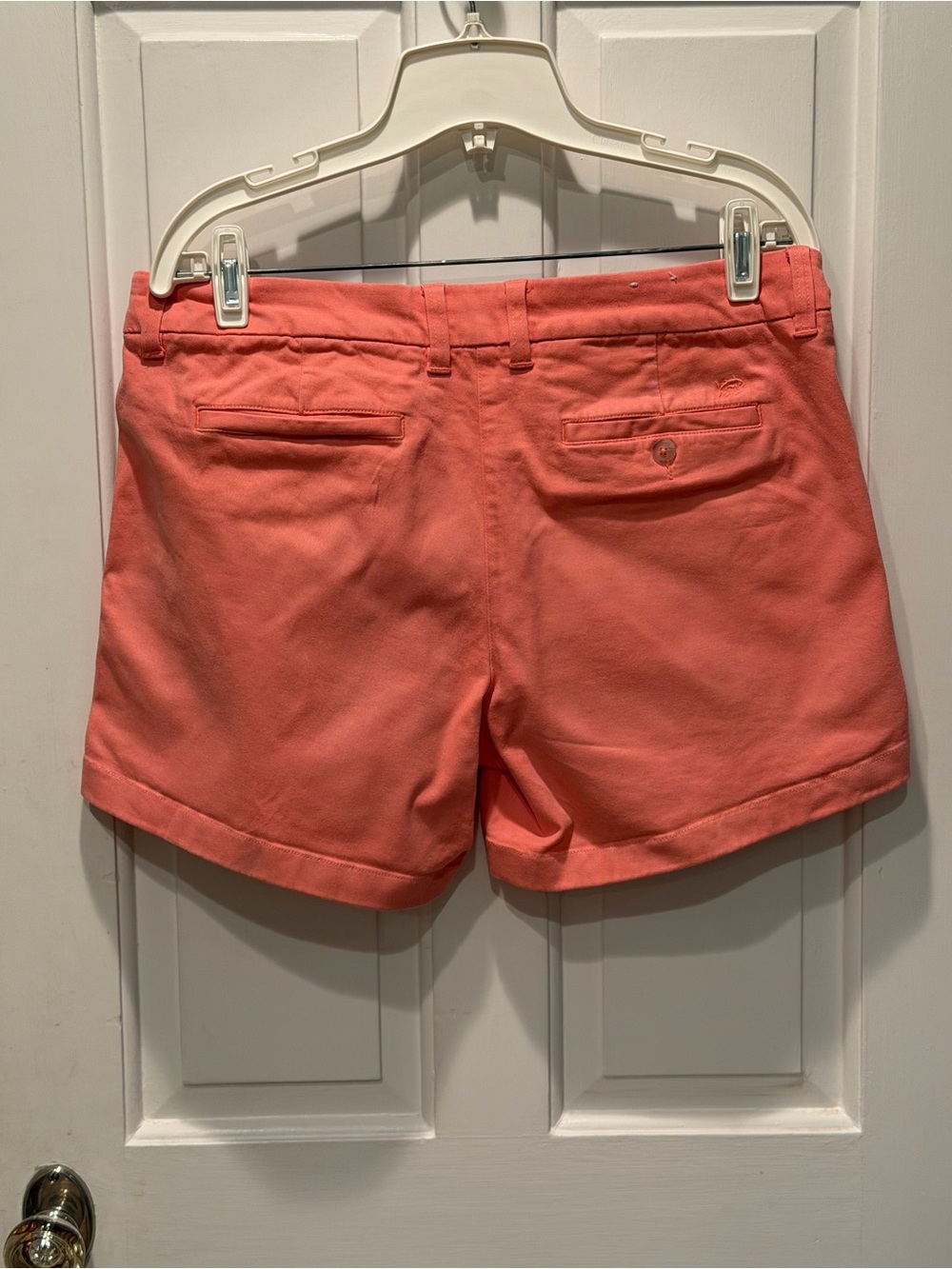 Southern Tide Shorts Womens 10 Coral Chino Twill Flat Front Summer Prep Logo - Picture 3 of 4